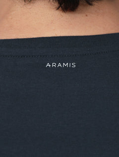 Camiseta Aramis Masculina Basica Mono Logo Surton Azul Marinho