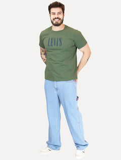 Camiseta Levis Masculina Standard Relaxed Blu Center Logo Verde