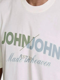 Camiseta John John Masculina Relaxed Double Sid Off White