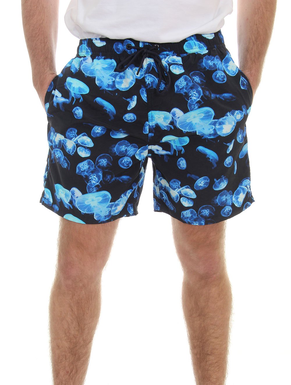Bermuda Forum Masculina D'Água Beachshort Jellyfish Azul Marinho