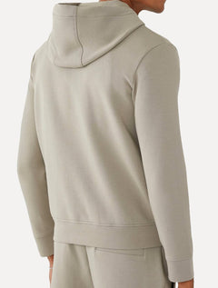 Blusa Moletom Empório Armani Masculina Hoodie Logo Bordado Caqui