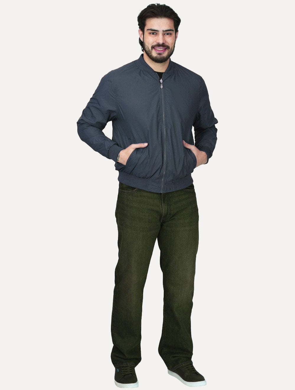 Jaqueta Dixen Masculina Bomber Thermic Dupla Face Azul Marinho /Branca
