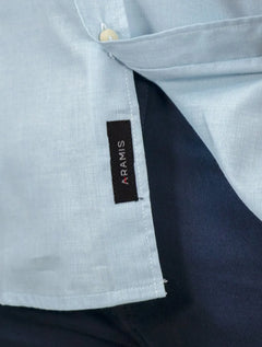 Camisa Aramis Masculina Regular Fio a Fio Azul Claro