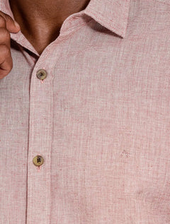 Camisa Aramis Masculina Regular Loop Flame Altino Rosa Mescla