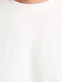Camiseta John John Masculina Box Rubber Logo Off White