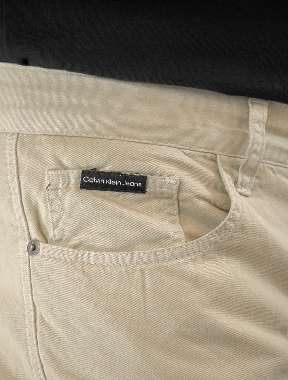 Bermuda Calvin Klein Jeans Masculina Cargo Color Jeans Areia