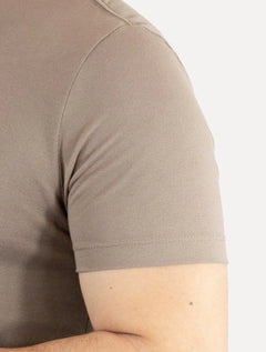 Camiseta Calvin Klein Masculina Piquet Orgânico Cáqui