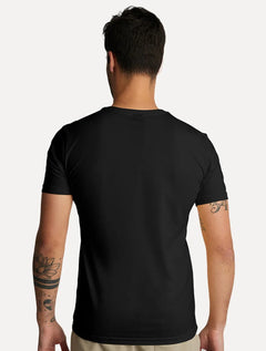Camiseta King & Joe Masculina Basic Script Peito Preta
