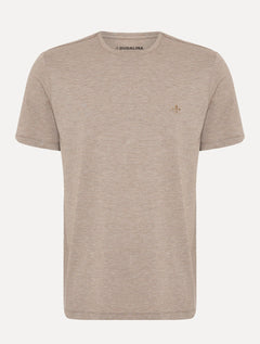 Camiseta Dudalina Masculina Basic Essential Caqui Escuro Mescla