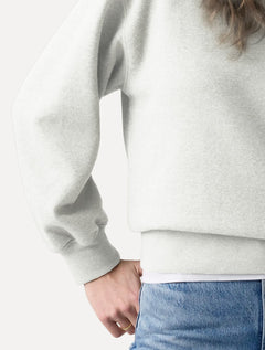 Moletom Levis Feminino Crewneck Relaxed Fit Tonal Cinza Mescla