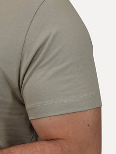 Camiseta Aramis Masculina Basic Lisa Mono Icon Cáqui Médio
