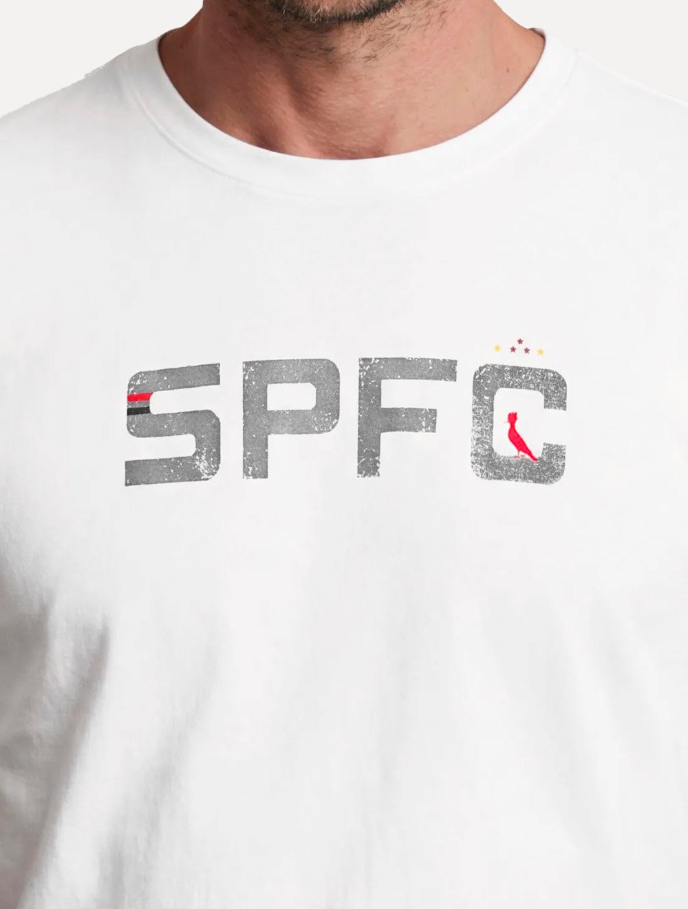 Camiseta Reserva Masculina SPFC Bust Name Branca