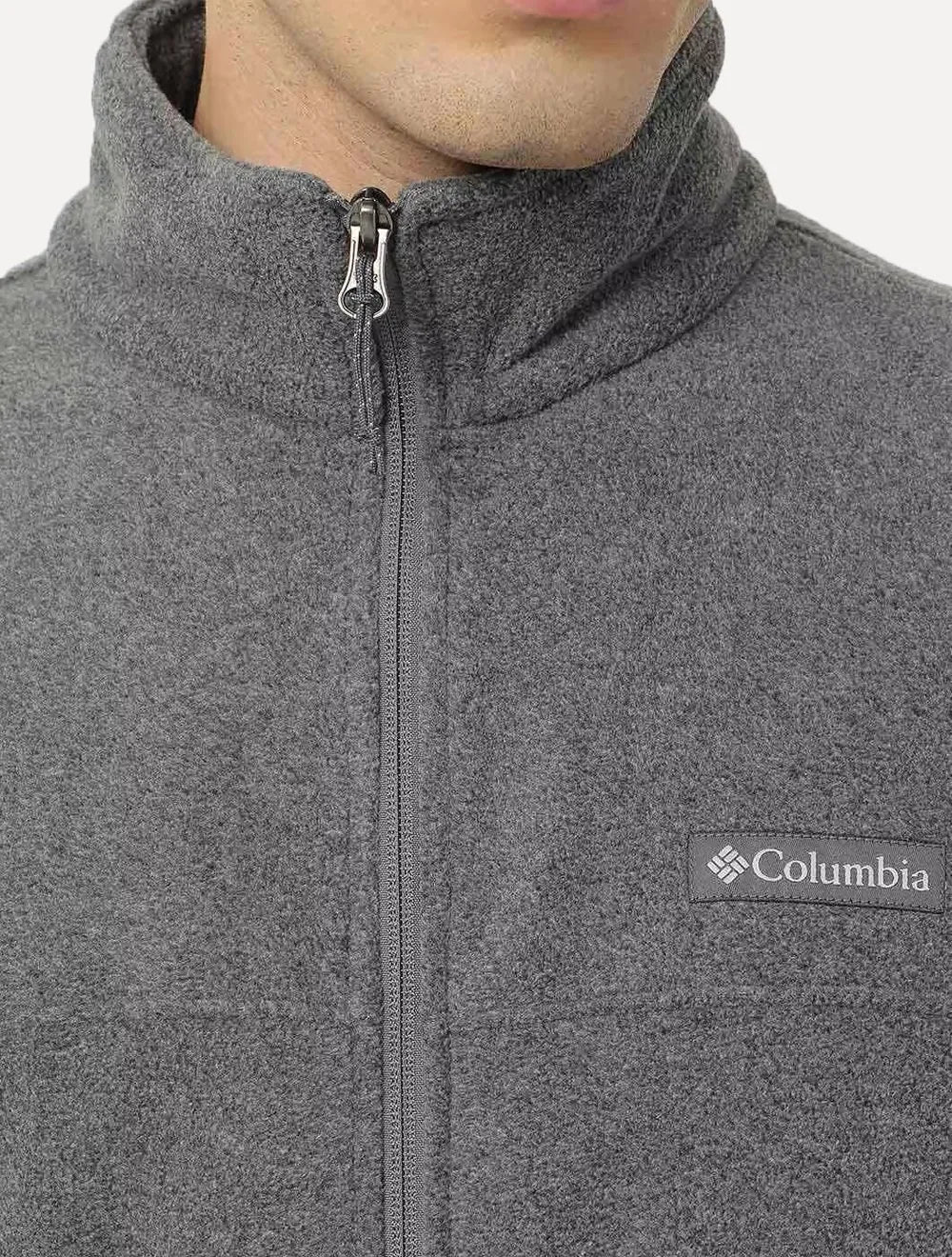 Jaqueta Columbia Masculina Fleece Basin Trail III Full Zip Cinza