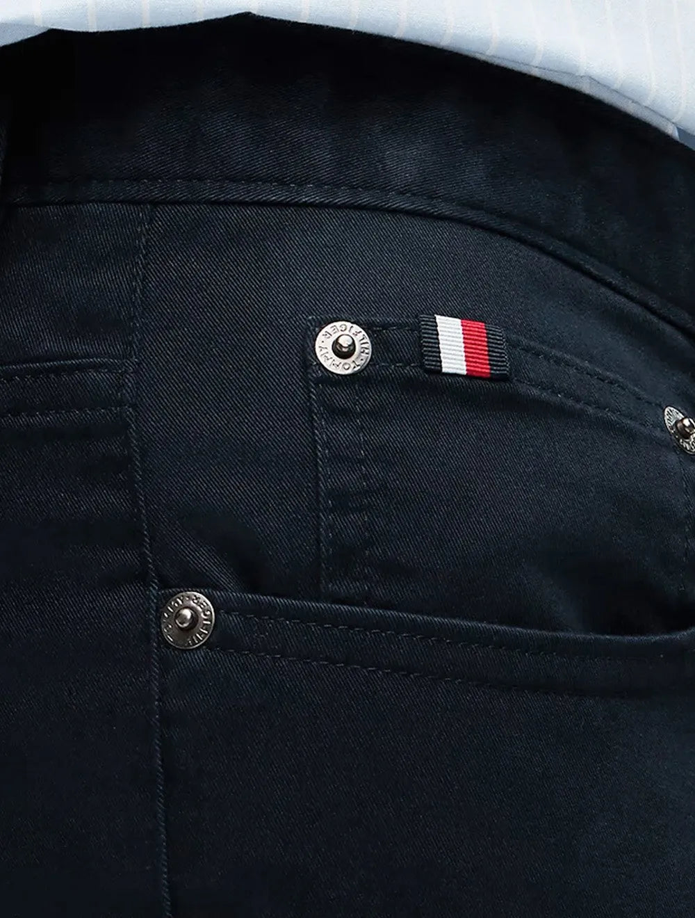 Calça Tommy Hilfiger Masculina Slim Straight Denton Azul Marinho