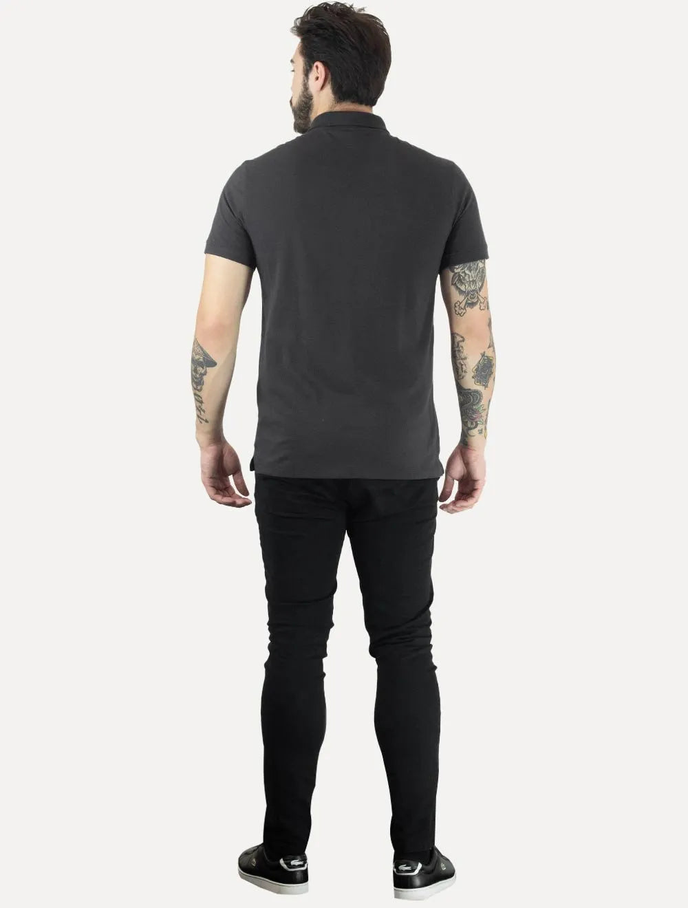 Polo John John Masculina New Simple Light Button Chumbo