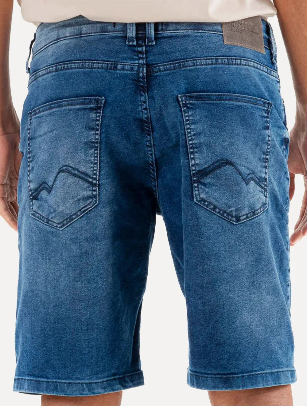 Bermuda King & Joe Jeans Masculina Slim Blue Black Azul Médio
