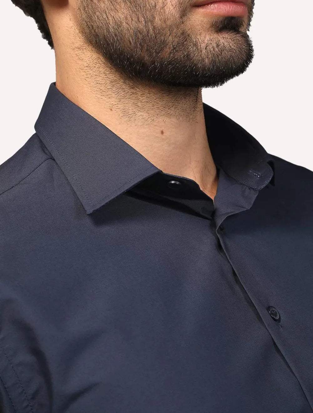 Camisa Dudalina Masculina Comfort Fit Lisa Azul Marinho
