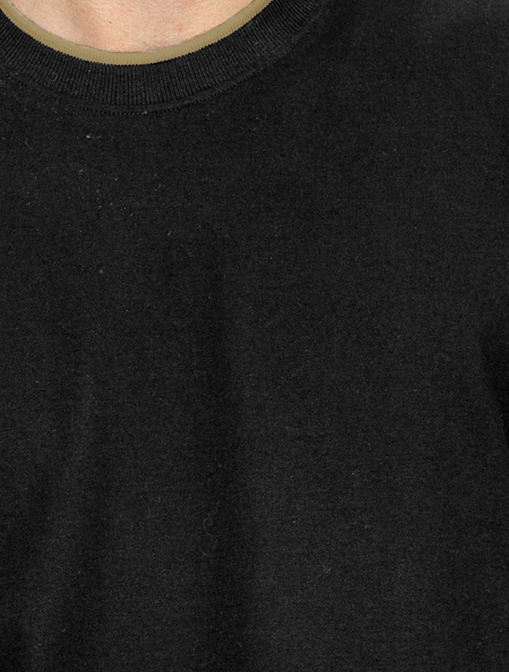 Camiseta K&J Black Masculina Premium Piquet Slim Brown Gola Sport Preta