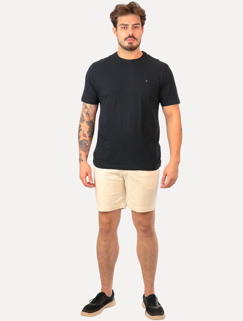 Bermuda John John Masculina Cotton Off-White