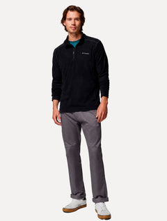Blusa Columbia Masculina Klamath Range II Black Half Zip Preta