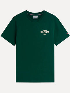 Camiseta Tommy Hilfiger Masculina 1985 Chest Print Verde Escuro