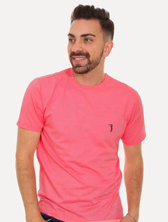 Camiseta Aleatory Masculina Dark Grey Icon Rosa Mescla