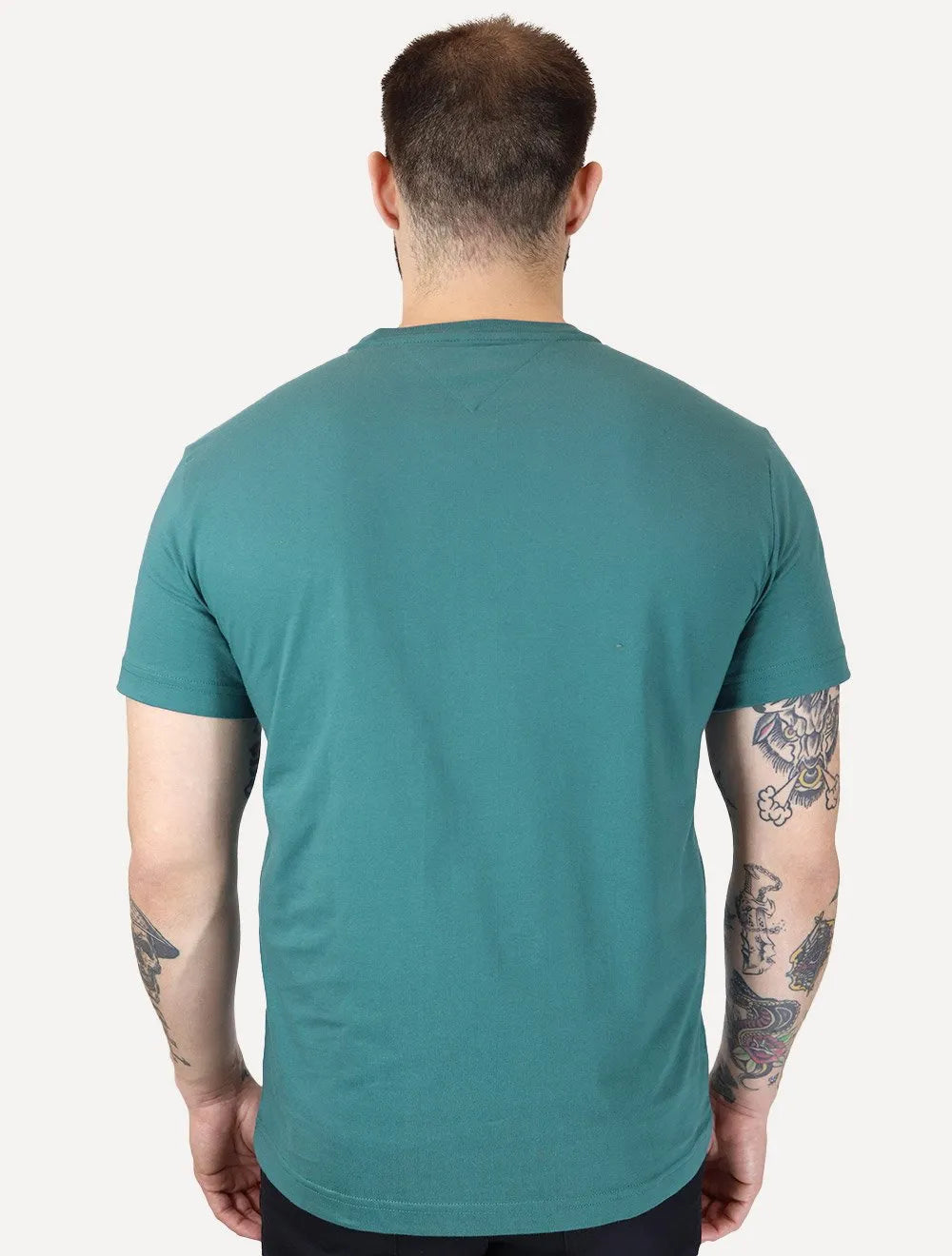 Camiseta Tommy Hilfiger Masculina Core Logo Tee Verde Escuro