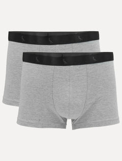 Cueca Reserva Masculina Boxer Grey Woodpecker Cotton Cinza Mescla Pack 2UN