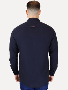 Camisa Tommy Jeans Masculina Regular Flannel Azul Marinho