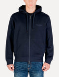 Moletom Armani Exchange Masculino Com Capuz Full Zip Subtle Logo Azul Marinho
