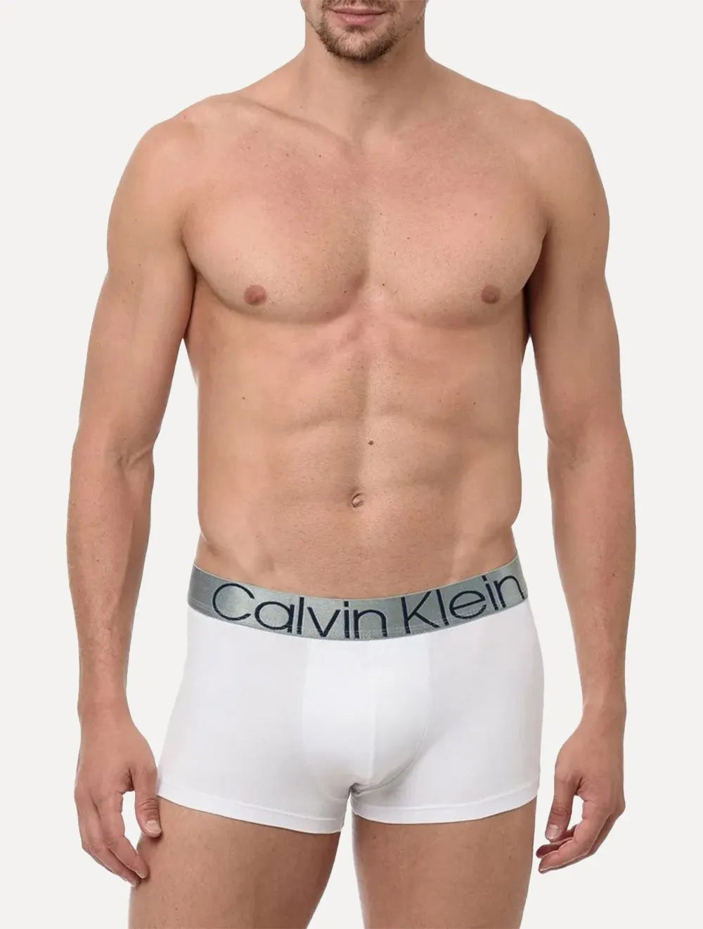 Cueca Calvin Klein Low Rise Trunk Cotton CK Icon Branca 1UN