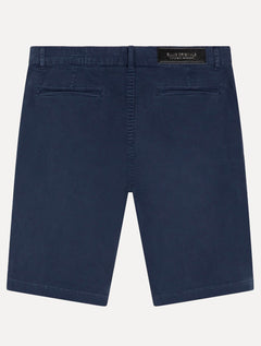 Bermuda Ellus Masculina Sarja Slim Color Twill Power Azul Marinho