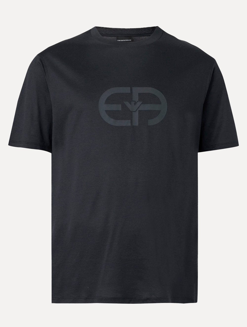 Camiseta Emporio Armani Masculina Lyocell EA Print Logo Azul Marinho