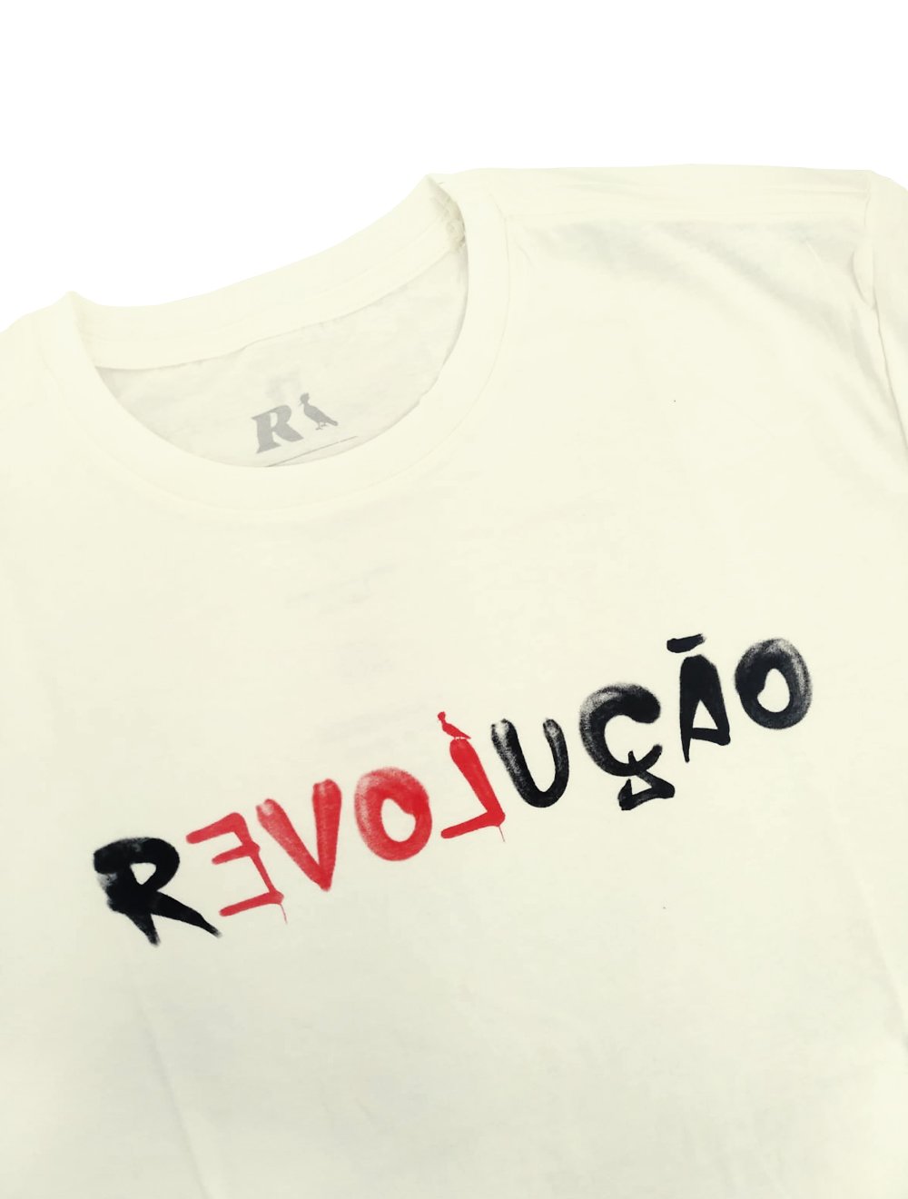 Camiseta Reserva Masculina Regular Revolução Off-White