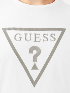 Camiseta Guess Masculina Classic Logo Embossed Branca