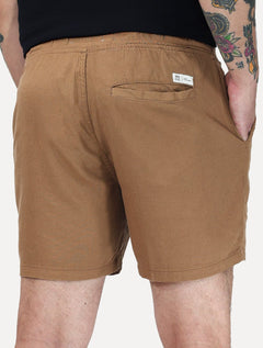 Bermuda King & Joe Masculina Tradicional Linho Marrom