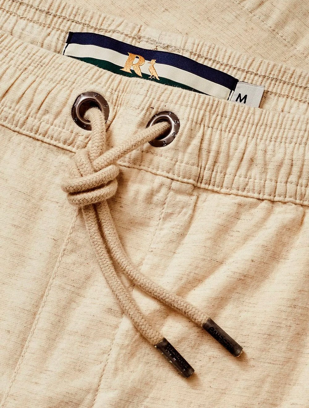 Bermuda Reserva Masculina Casual Cadarço Linho Areia