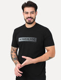Camiseta King & Joe Masculina Premium Cotton Flex Block Stripe Preto