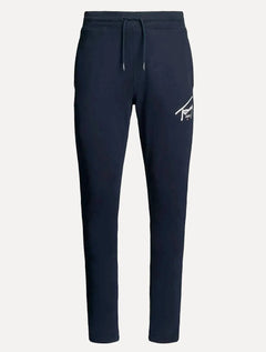 Calça Tommy Jeans Masculina Moletom Entry Signature Graphic Azul Marinho