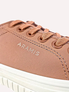 Tênis Aramis Masculino Couro Recortes Deep Leather Marrom Claro