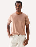 Camiseta Dudalina Masculina Melange Color Marrom Claro Mescla