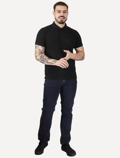 Polo Guess Masculina Piquet 1981 Bordado Preta