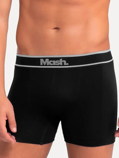 Cueca Mash Boxer Microfíbra Gray Sash Preta/Azul Pack 2UN