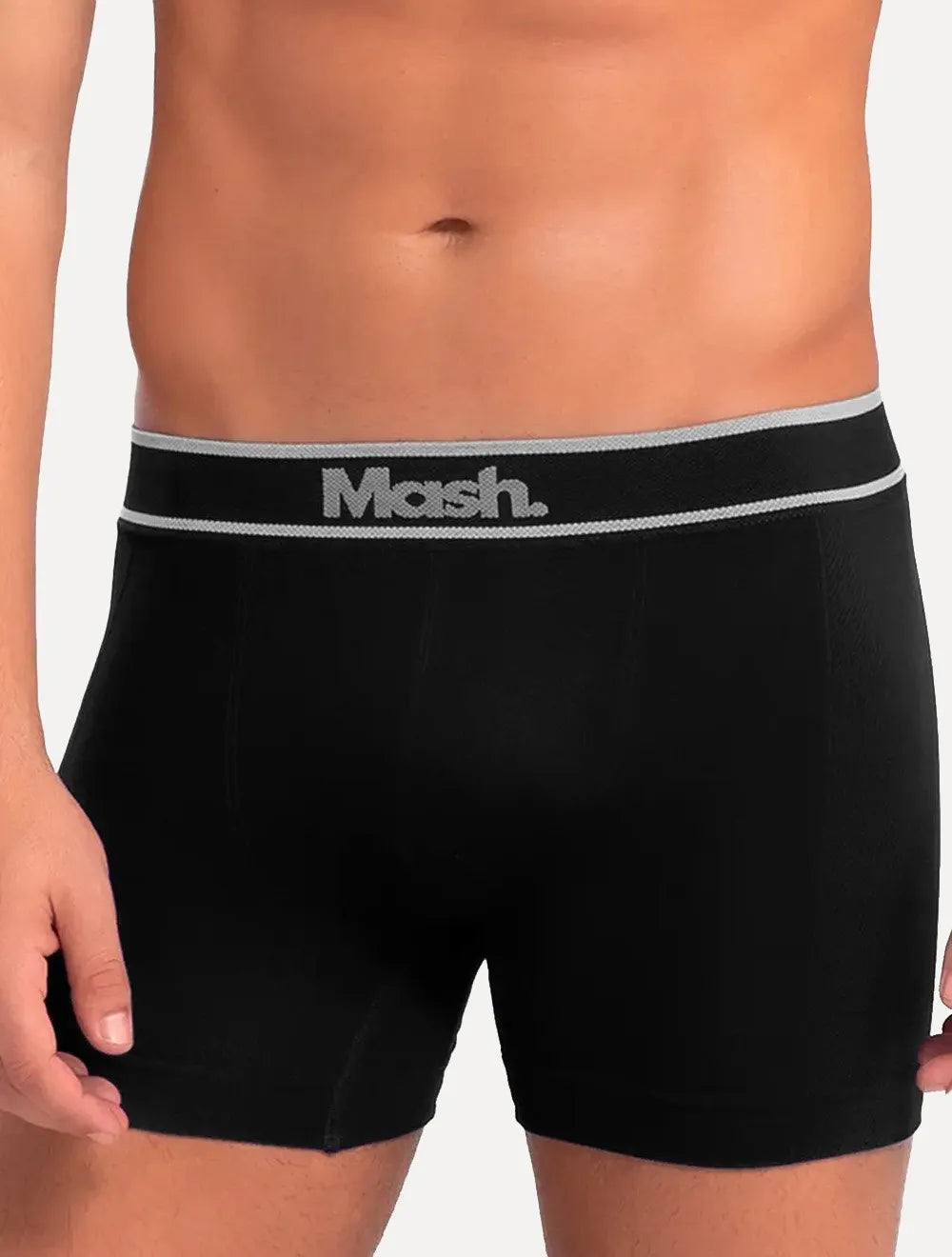 Cueca Mash Boxer Microfíbra Gray Sash Preta/Azul Pack 2UN