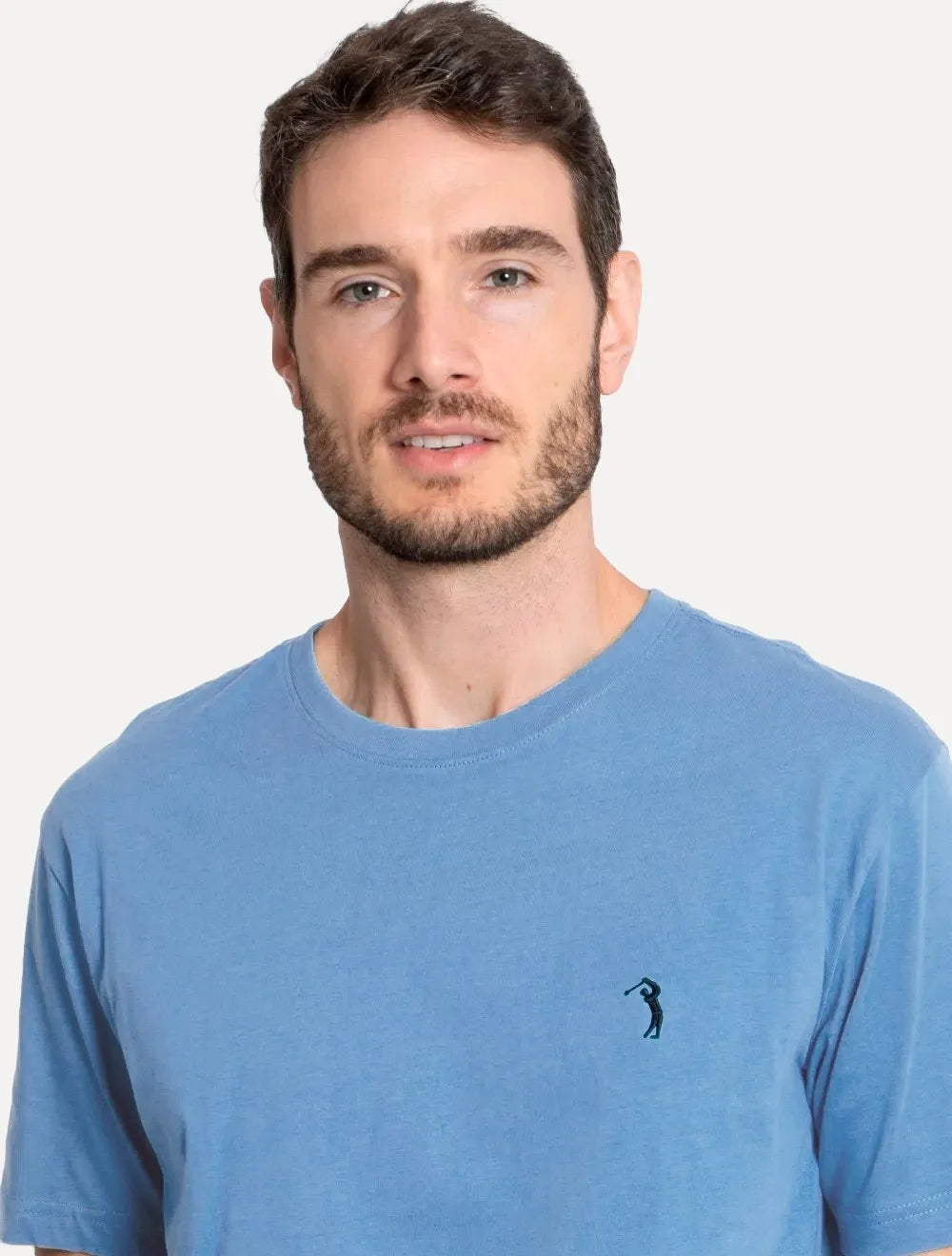 Camiseta Aleatory Masculina Dark Grey Icon Azul Mescla