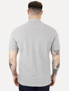 Polo Aramis Masculina Basic Piquet Mono Cinza Mescla