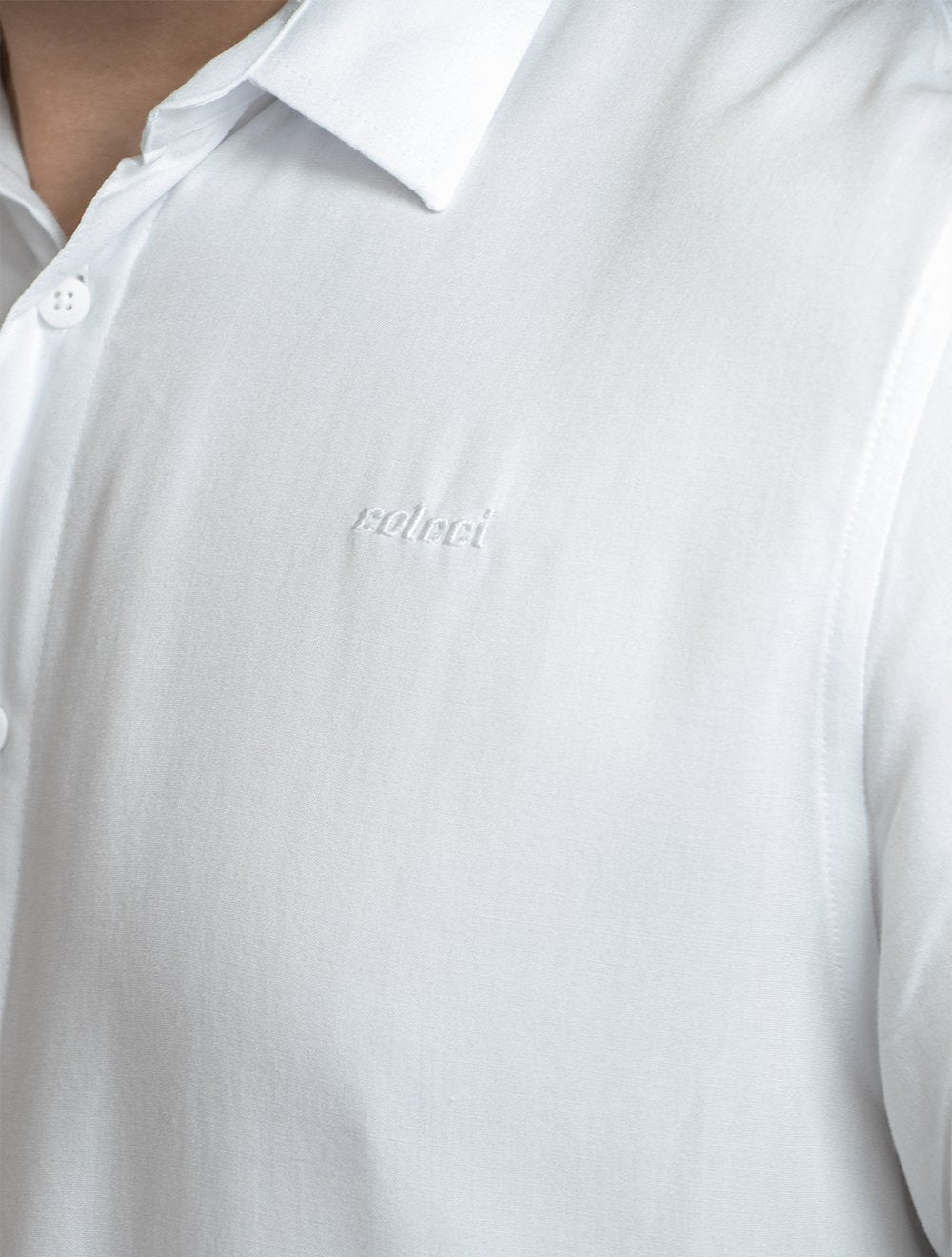 Camisa Colcci Masculina Manga Curta Relax Branca