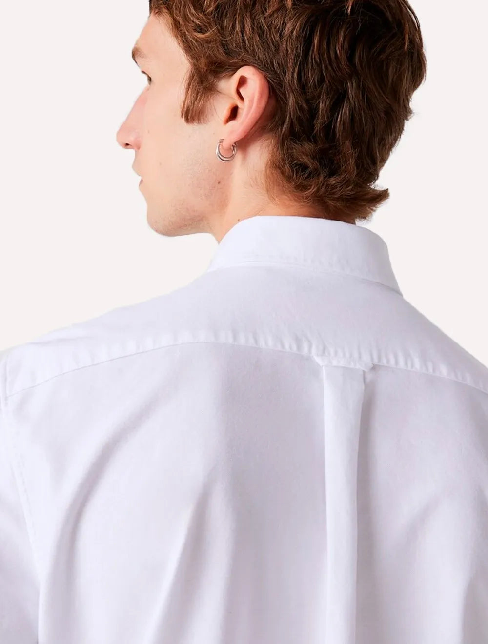 Camisa Lacoste Masculina Regular Fit Oxford Classic Branca