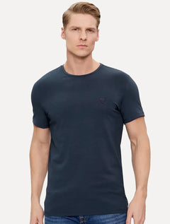 Camiseta Guess Masculina Bordado Peito Azul Marinho