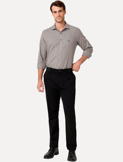 Camisa Dudalina Masculina Comfort Superfine Cotton Milano Marrom Escuro